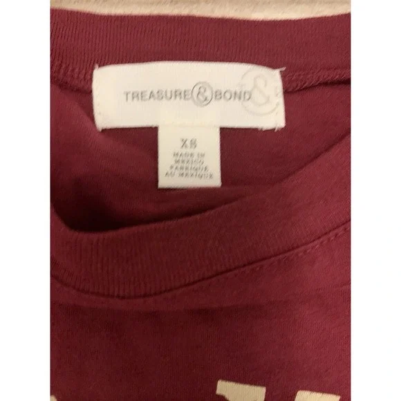 Treasure & Bond Shirt Women's XS Red New York Long Sleeve - Picture 4 of 6